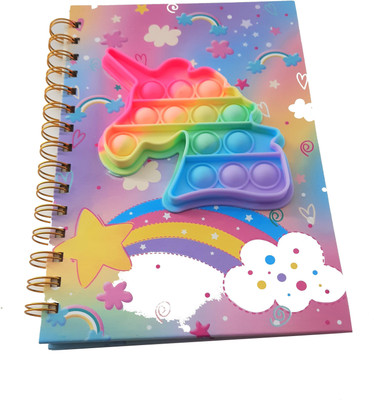 Paper Bear Unicorn A4 Diary ruled 160 Pages(Multicolor)