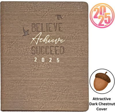 ShreeGanadhish B5 Diary Notebook / Organizer| Month Cut Colorful pages| 24X18X3 CM B5 Diary Ruled 365 Pages(Dark Chestnut)