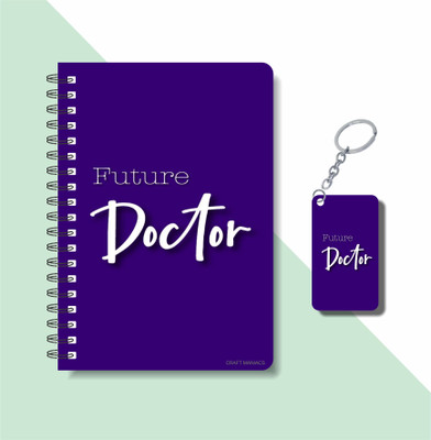 craft maniacs 2023 DOCTOR DIARY + KEYCHAIN A5 Notebook RULED 160 Pages(Multicolor)