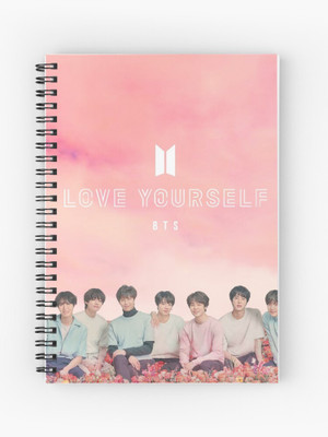 TheHackStore BTS Boy Band Love Yourself Printed A5 Notebook Ruled 200 Pages(Multicolor)
