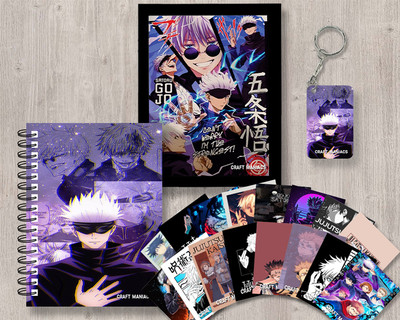 craft maniacs JUJUTSU KAISEN GIFTING SET A5 Notebook RULED 120 Pages(White)