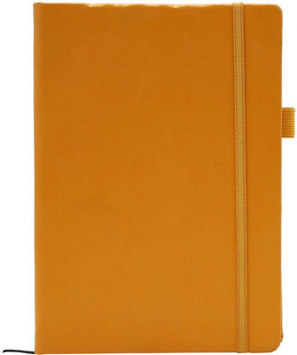 Family store Leatherette Diary A5 Notebook Ruled 200 Pages(Yellow)