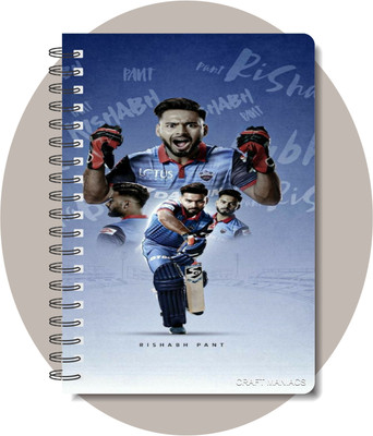 craft maniacs CRICKET 2024 NOTEBOOK COLLECTION A5 Diary RULED 160 Pages(White)
