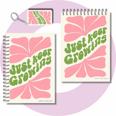 craft maniacs 2025 NOTEBOOKS A6 Diary UNRULED 100 Pages(Red, Pack of 2)