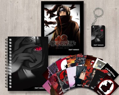 craft maniacs ITACHI UCHIHA GIFTING COMBO A5 Organizer RULED 120 Pages(Black)