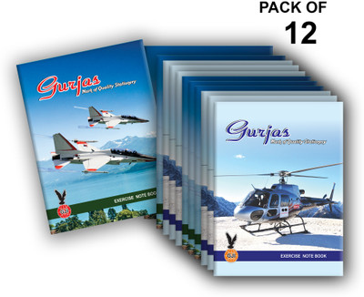 Gurjas Soft Bound Small Regular Notebook Ruled, Single Line 124 Pages(Multicolor, Pack of 12)