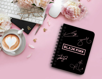 DI-KRAFT Office & Home use notebook spiral diary (6*8 Inch) A5 Diary Unruled 160 Pages(Black)