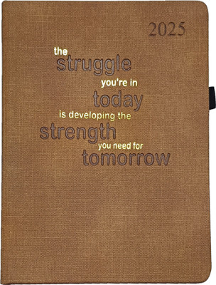 ShreeGanadhish 2025 Organizer/Executive/Planner/Notebook |Sunday Full page|24X18X3 CM B5 Diary Ruled 365 Pages(Clay Brown)