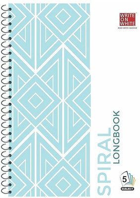 WRITE ON WHITE New A4 Notebook Rulled 300 Pages(Multicolor)
