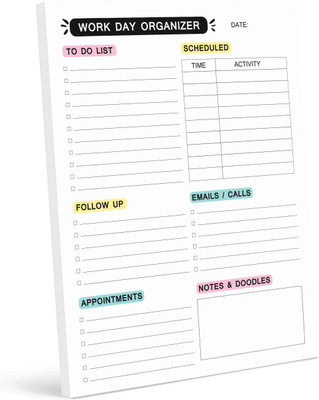 Inkdotpot Daily Planner A5 Planner Unruled 50 Pages(White)