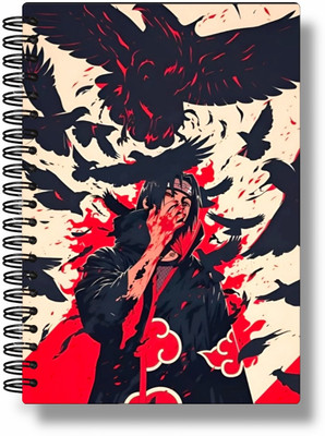 buddytales Itachi Uchiha A5 Notebook Unruled 120 Pages(White and Black)
