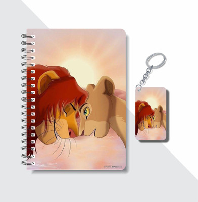 craft maniacs LION KING 2023 NOTEBOOK COLLECTION A5 Notebook RULED 160 Pages(Yellow)