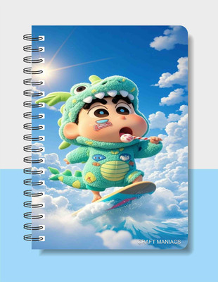 craft maniacs SHINCHAN DIARY 2025 A5 Notebook RULED 160 Pages(Multicolor)