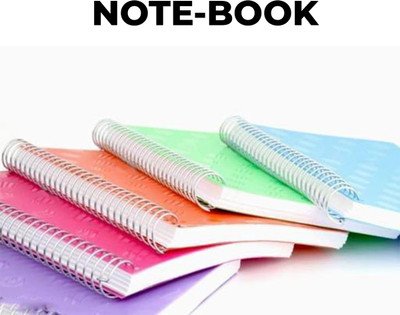 NDBS NARAYANI Pulse Plain Spiral A4 Notebook Unruled 200 Pages(Multicolor, Pack of 5)