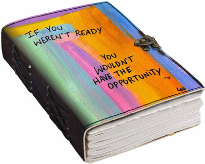 DI-KRAFT Printed Designer leather cover Diary with Lock For Office|Gift|SIZE 5*7 INCHES A5 Diary unruled 200 Pages(Multicolor)