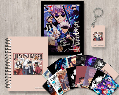 craft maniacs JUJUTSU KAISEN GIFTING SET A5 Notebook RULED 120 Pages(White)