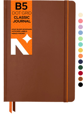 NEORAH Dot Grid Journal Notebook B5 Journal Dot Grid 160 Pages(Tan)