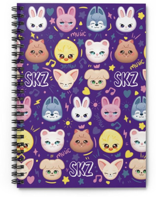 craft maniacs STRAY KIDS DIARIES 2025 A5 Notebook RULED 160 Pages(Black)