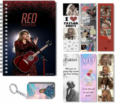 craft maniacs 2023 TAYLOR DIARY + TWO FREEBIE COLLECTION A5 Notebook RULED 160 Pages(Multicolor)