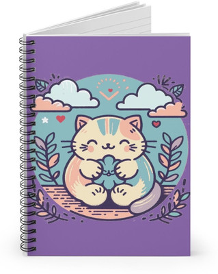craft maniacs 2024 CAT COLLECTION A5 Note Book RULED 160 Pages(Multicolor)
