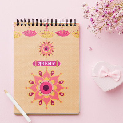 Nyouta Premium glossy card paper A5 Writing Pad Single Ruled. 50 Pages(Beige, Pack of 2)