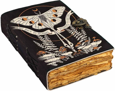 DI-KRAFT Printed Leather Journal Diary With Lock Clasp (size 5*7 inches, 200 pages) A5 Diary Unruled 200 Pages(Multicolor-9)