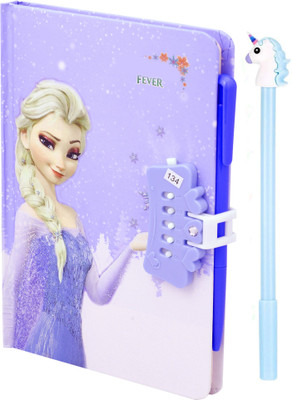 TECHNOCHITRA Number Lock Password Diary A5 Notebook Single 80 Pages(Purple)