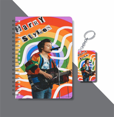craft maniacs HARRY STYLES 203 DIARY & KEYCHAIN COLLECTION A5 Diary RULED 160 Pages(Multicolor)