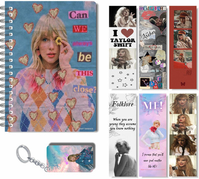 craft maniacs 2023 TAYLOR DIARY + TWO FREEBIE COLLECTION A5 Notebook RULED 160 Pages(Multicolor)