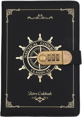 dikvelp GOOD A5 Diary plain 200 Pages(Black gold)