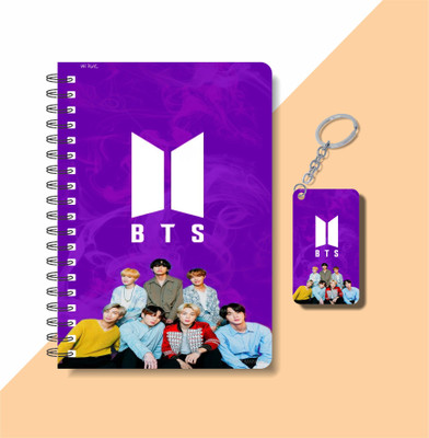 craft maniacs BTS 2023 DIARY + KEYCHAIN A5 Diary RULED 160 Pages(BTS DIARY & KEYCHAIN)