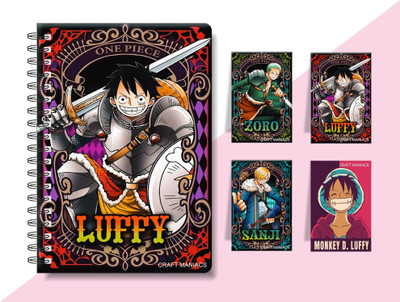 craft maniacs ANIME DIARY GIFT SET A5 Diary RULED 160 Pages(Multicolor)