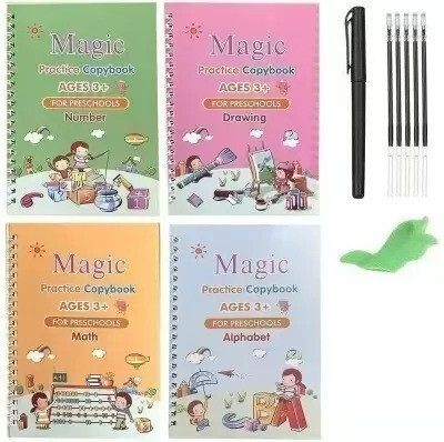 NKPR Magic Practice Copybook Book-size Organizer Ruled 40 Pages(Multicolor)