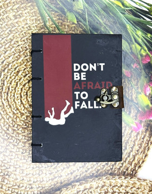 ALBILA HANDICRAFTS Handmade Digital Printed Paper Diary with Lock 200 Unruled Pages A5 Diary Unruled 200 Pages(Maroon)