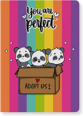articious Adopt Us A5 Diary Ruled 96 Pages(Multicolor)