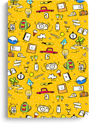 Doodle Monk Wanderlust Journal Notebook A5 Notebook Designed 96 Pages(Yellow)