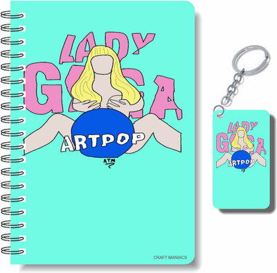 craft maniacs LADY GAGA 2023 NOTEBOOK COLLECTION A5 Diary RULED 160 Pages(White)