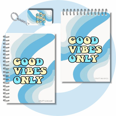 craft maniacs 2025 NOTEBOOKS A6 Diary UNRULED 100 Pages(Red, Pack of 2)