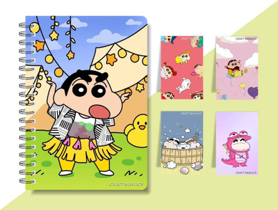 craft maniacs SHINCHAN 2023 NOTEBOOK COLLECTION A5 Diary RULED 160 Pages(White)