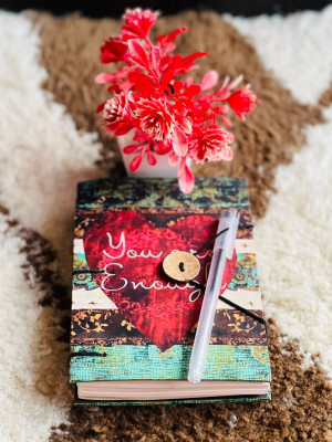 NIZAM HANDICRAFT You are enough Printed Diary Notebook With Lock Clasp For Gift/Office A5 Diary 200 200 Pages(Multicolor)