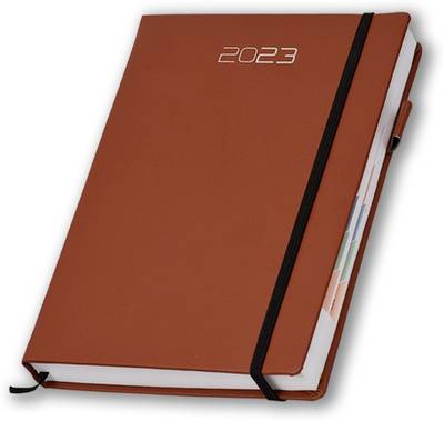 Flipkart SmartBuy Brown Unique Elastic Diary 2023 for Office Going Men and Women Regular Diary Ruled 365 Pages