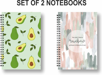 ROT RIX Notebook A5 Diary Unruled 144 Pages(Multicolor, Pack of 2)