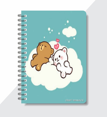 craft maniacs MILK & MOCHA 2023 COLLECTION A5 Notebook RULED 160 Pages(Multicolor)