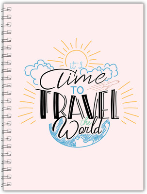 TimeWise Travel Journal For Adults and Kids, Journey Book A5 Journal Unruled 130 Pages(Pink)
