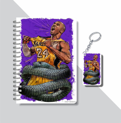 craft maniacs 2023 KOBE DIARY + KEYCHAIN A5 Notebook RULED 160 Pages(Multicolor)