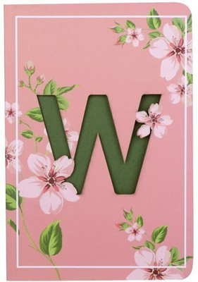 Doodle Initial W lasercut Notebook, B6 (6.69 X 4.72 X 0.5 Inches), 200 Pages, 80 GSM, Diary for Girls B6 Notebook Ruled 192 Pages(MulticolorW)