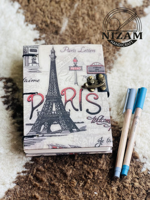 ARSHAD HANDICRAFT Paris Print special binding A5 Diary Un-Ruled A5 Diary 200 200 Pages(Multicolur)