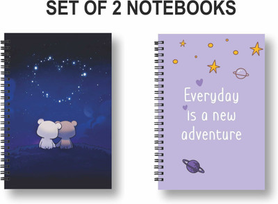 ROT RIX combo of 2 Notebooks A5 Diary Ruled 144 Pages(Multicolor, Pack of 2)
