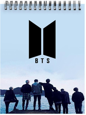 GUNGUN Bts Army A4 Notebook Unrulled 160 Pages(Multicolor)