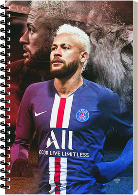 ESCAPER Football Player Neymar Designer Notepad, Perfect for Gift, Office, Diary A5 Diary Ruled 160 Pages(Neymar)